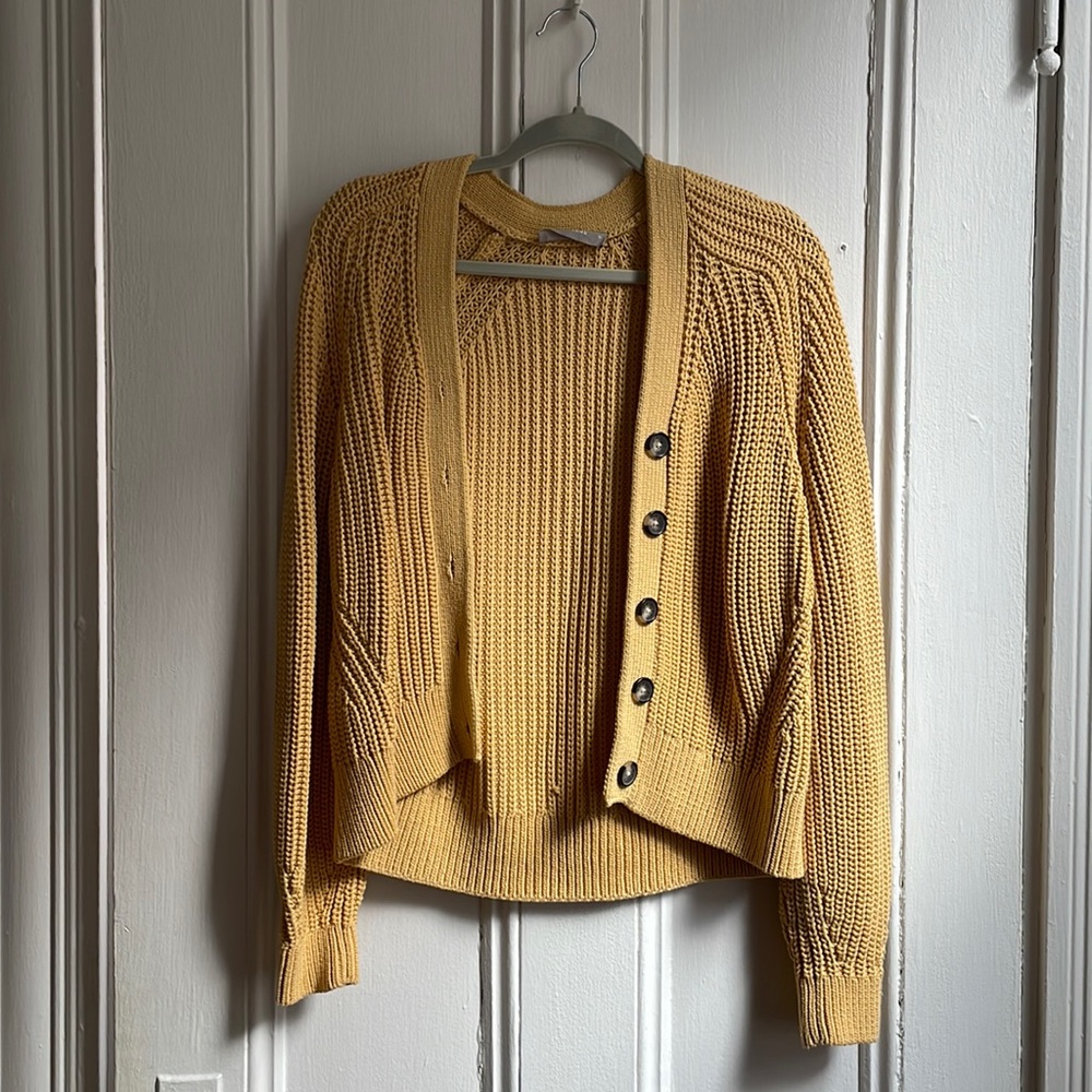 Everlane Knit Cardigan in Butter